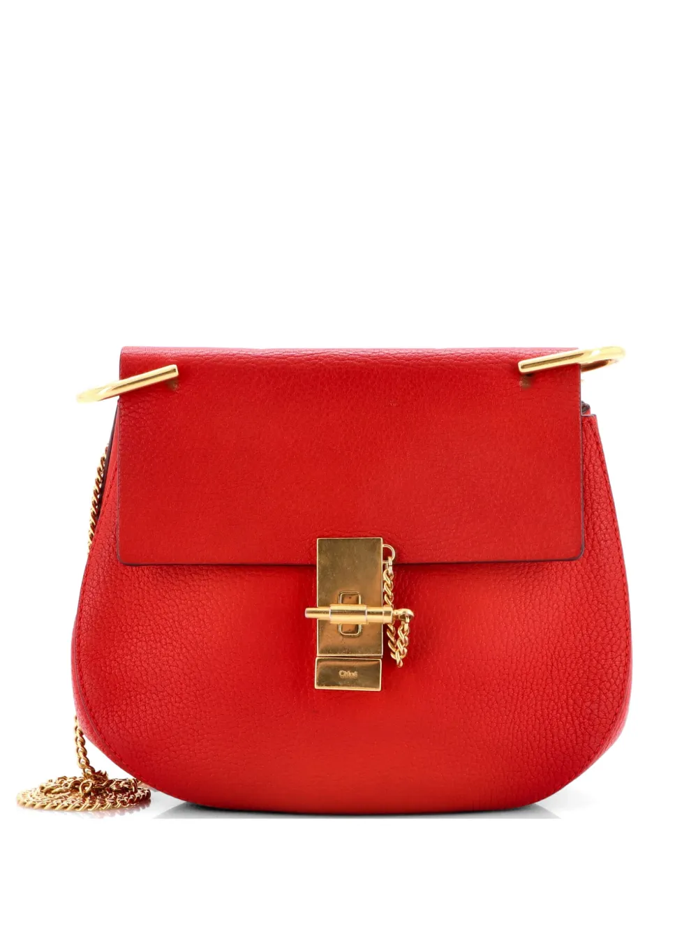 Chloé Pre-Owned Drew Leather Mini crossbody bag - Rosso