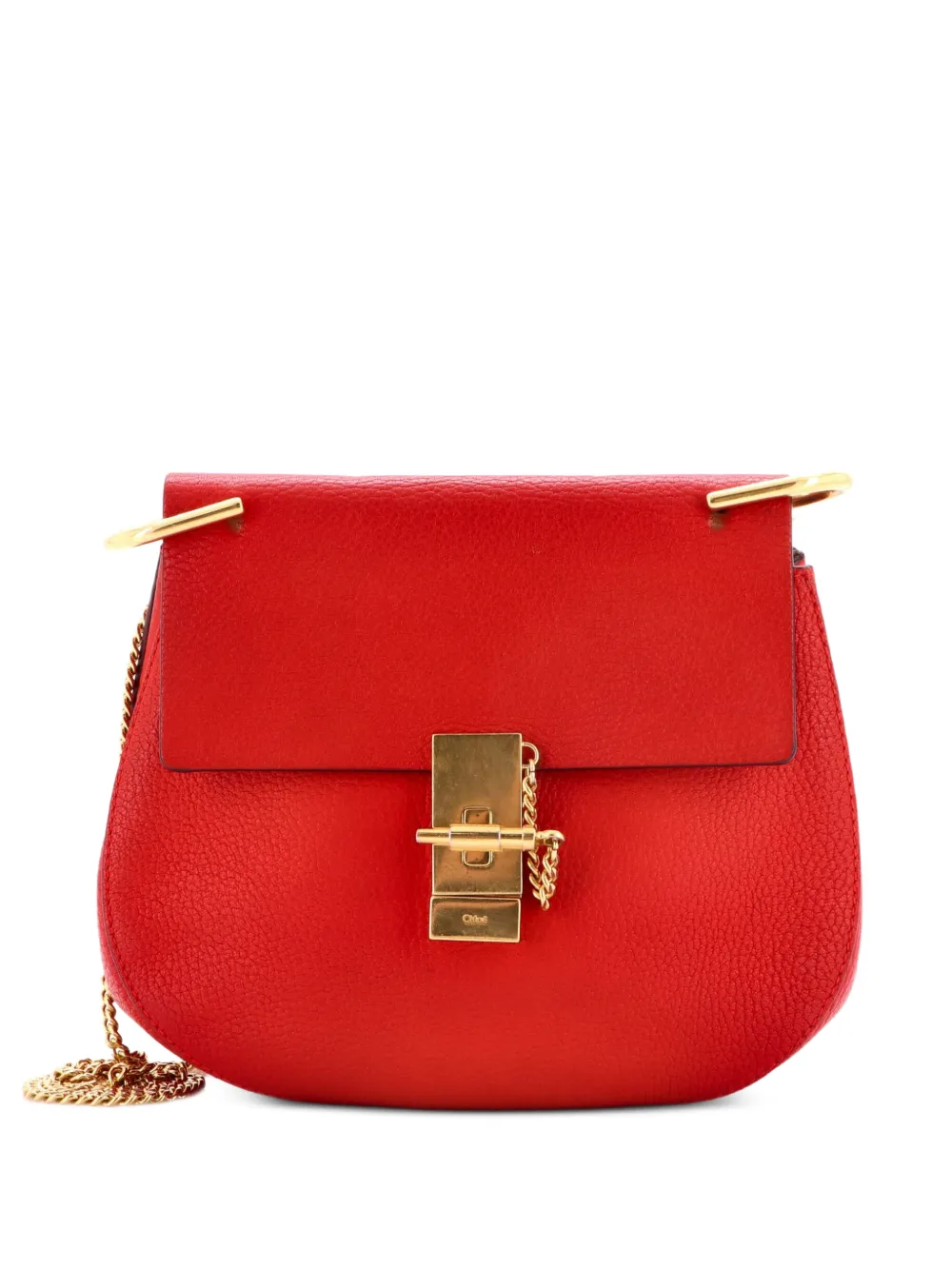 Chloé Pre-Owned Drew Leather Mini crossbody bag - Rosso