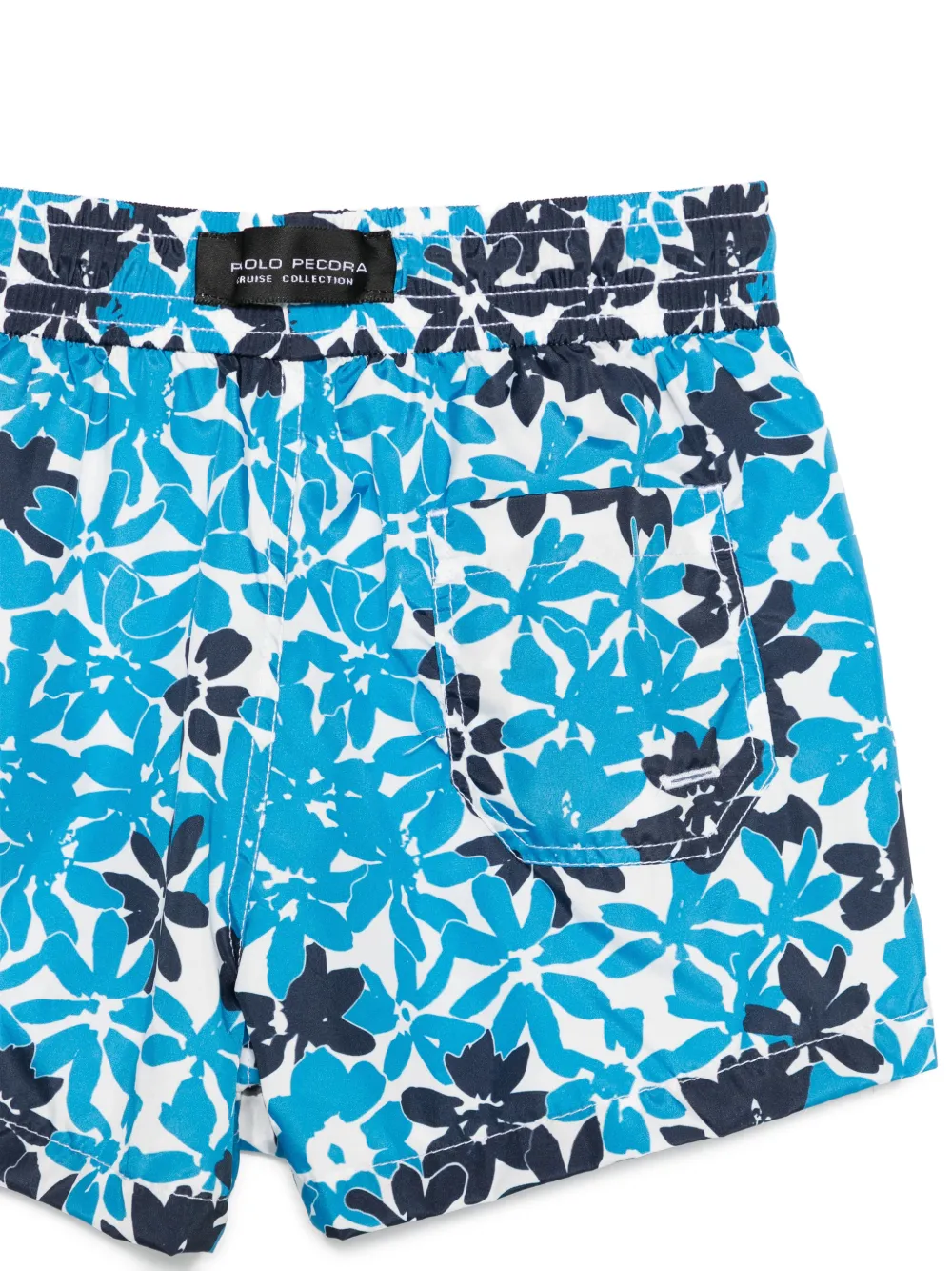 Paolo Pecora Kids Zwembroek met bloemenprint Blauw