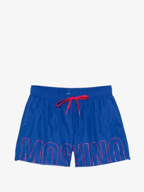 Moschino logo-print drawstring swim shorts