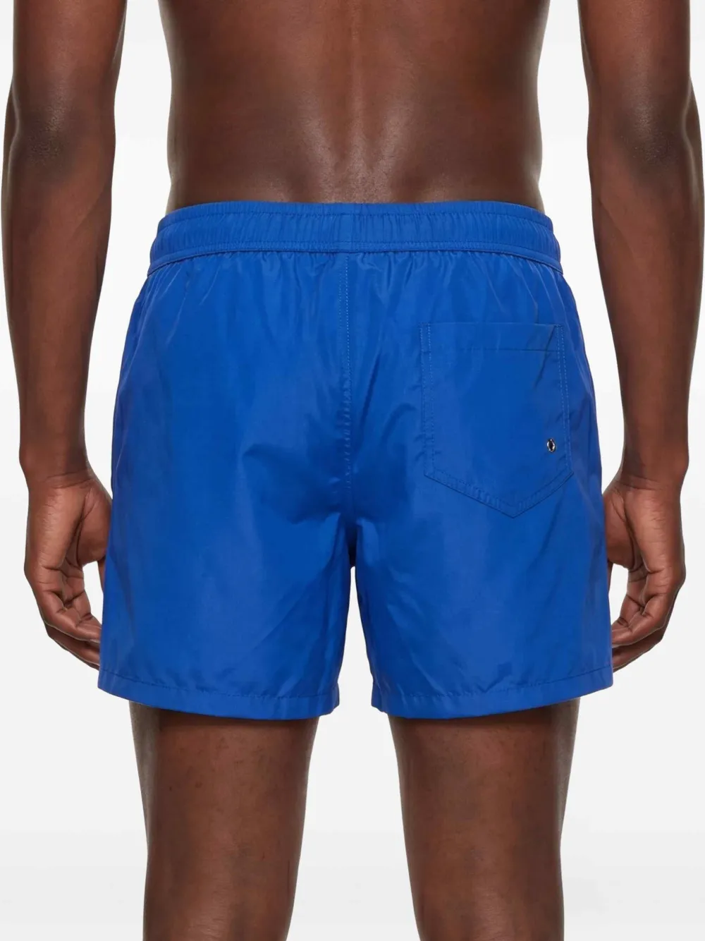 Moschino Zwembroek met logoprint en trekkoord Blauw