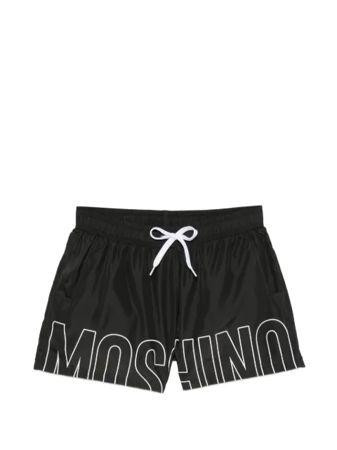 Moschino logo-print drawstring swim shorts