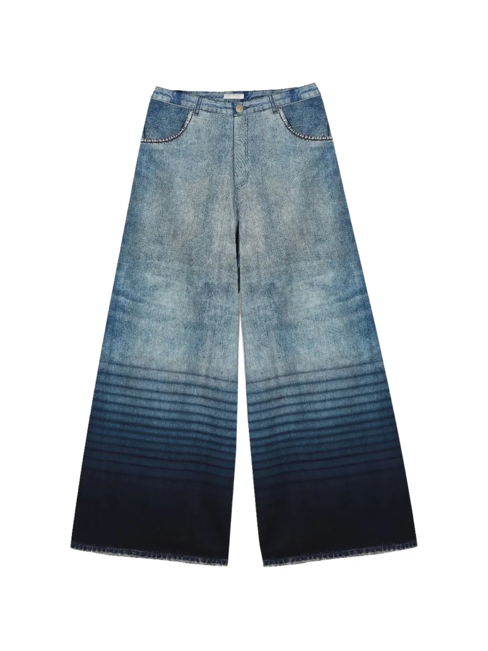 YUKIO acid-wash ombre-effect jeans - Blu