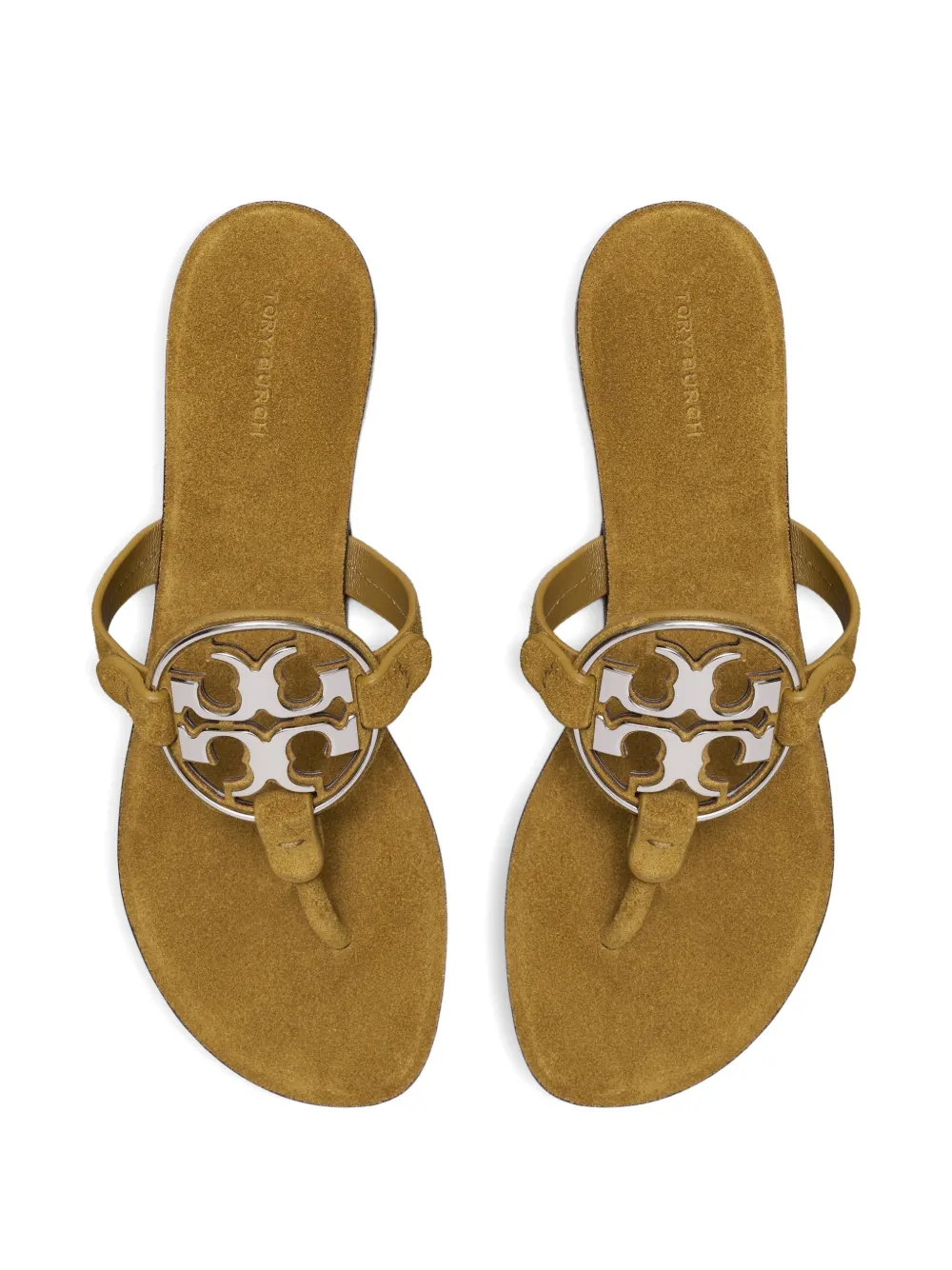 Tory Burch Miller metallic sandalen Groen
