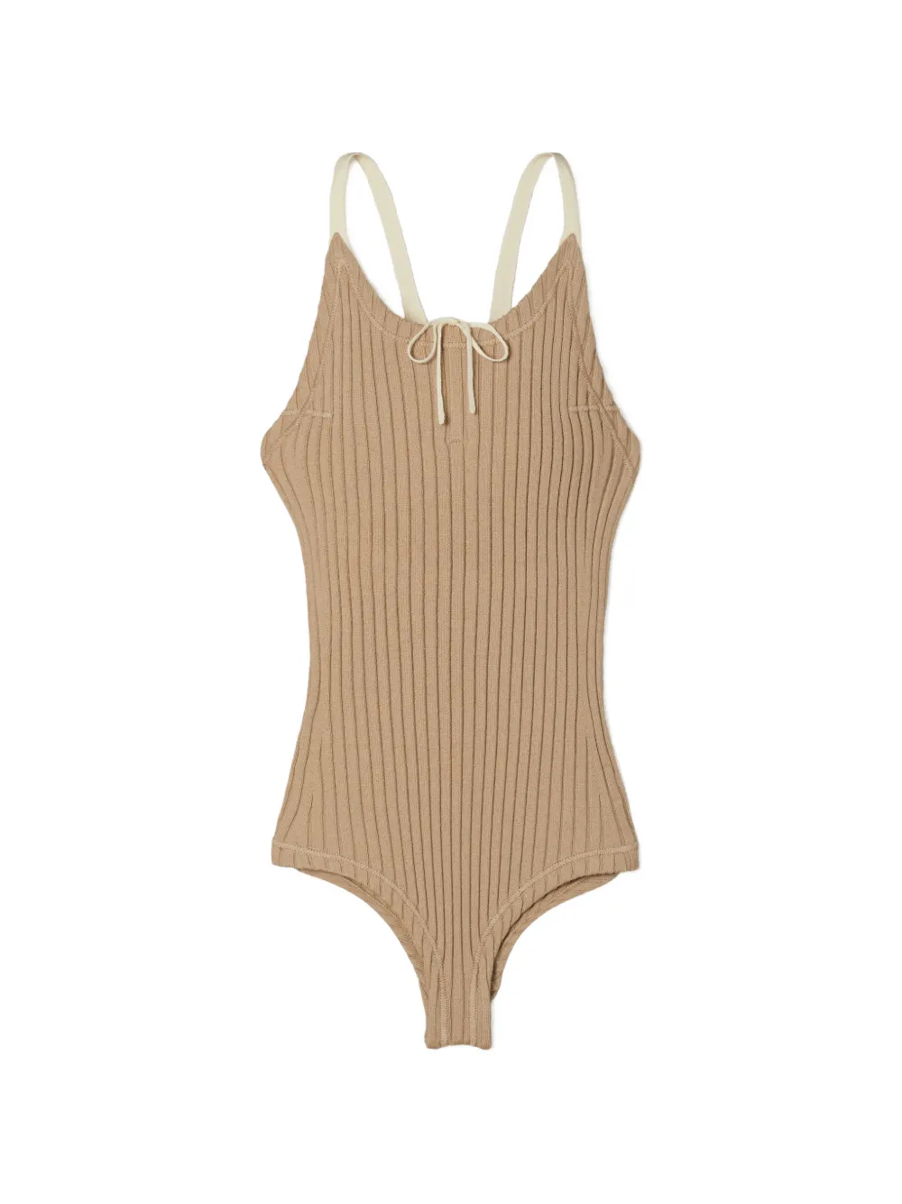 Tory Burch colorblock ribbed bodysuit - Toni neutri