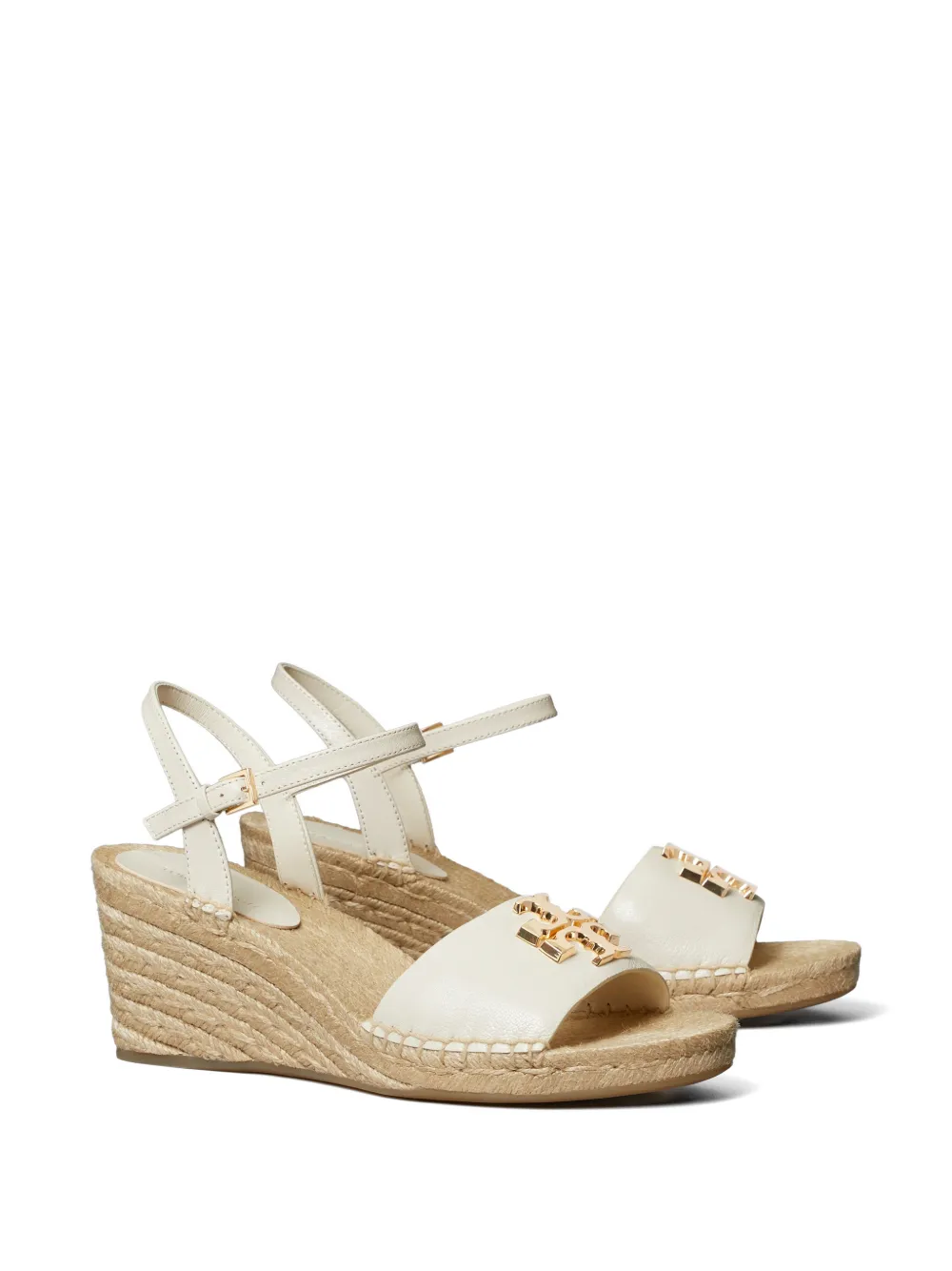 Tory Burch Eleanor espadrilles met sleehak Beige