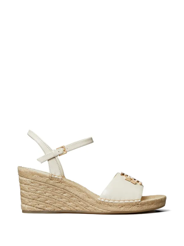 Tory Burch Eleanor Wedge Espadrilles in Neutrals