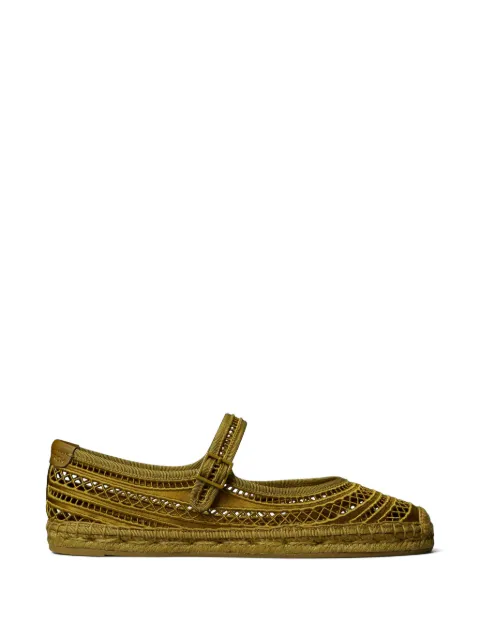 Tory Burch open weave Mary Jane espadrilles