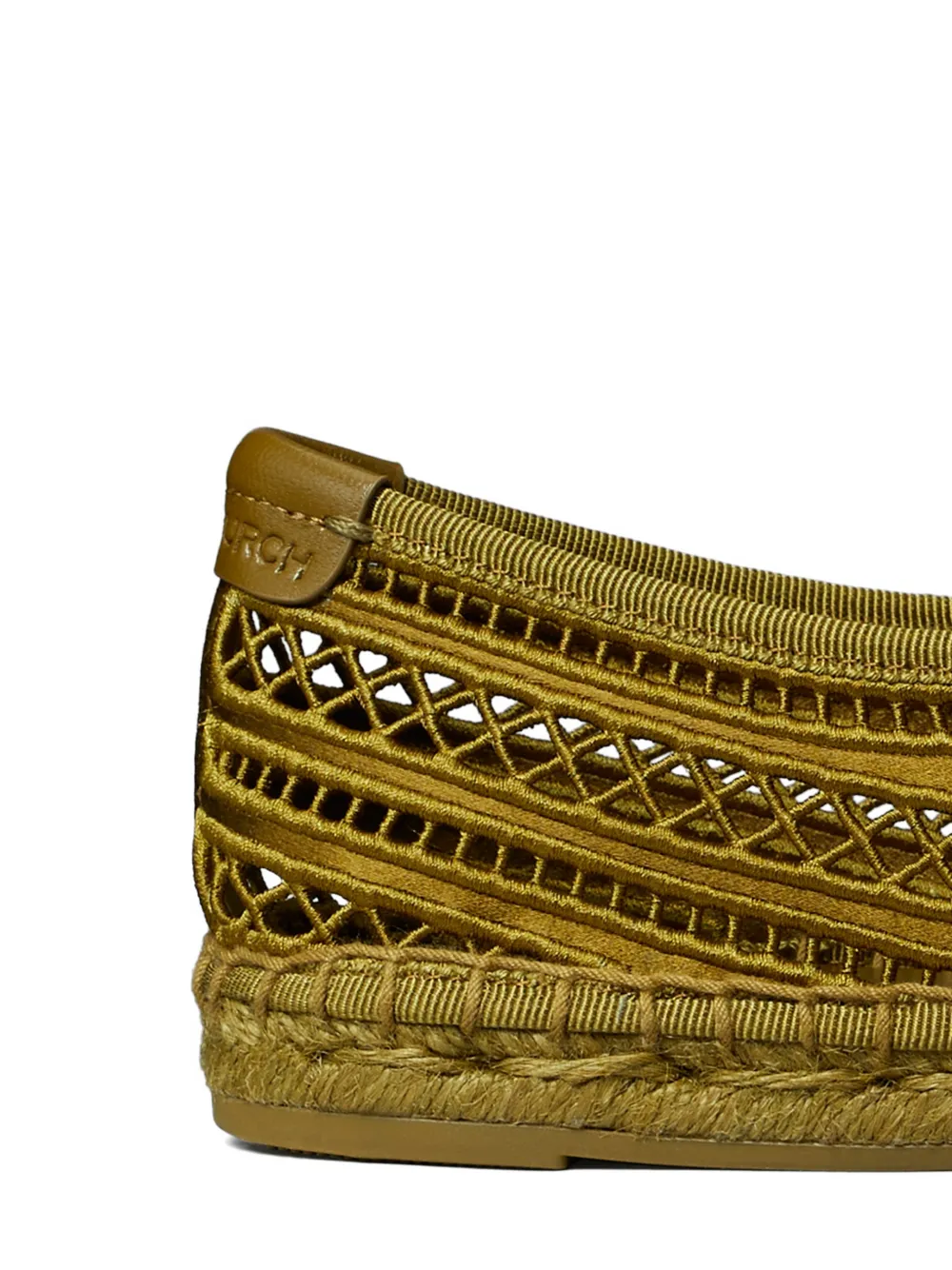 Tory Burch Open geweven Mary Jane espadrilles Groen
