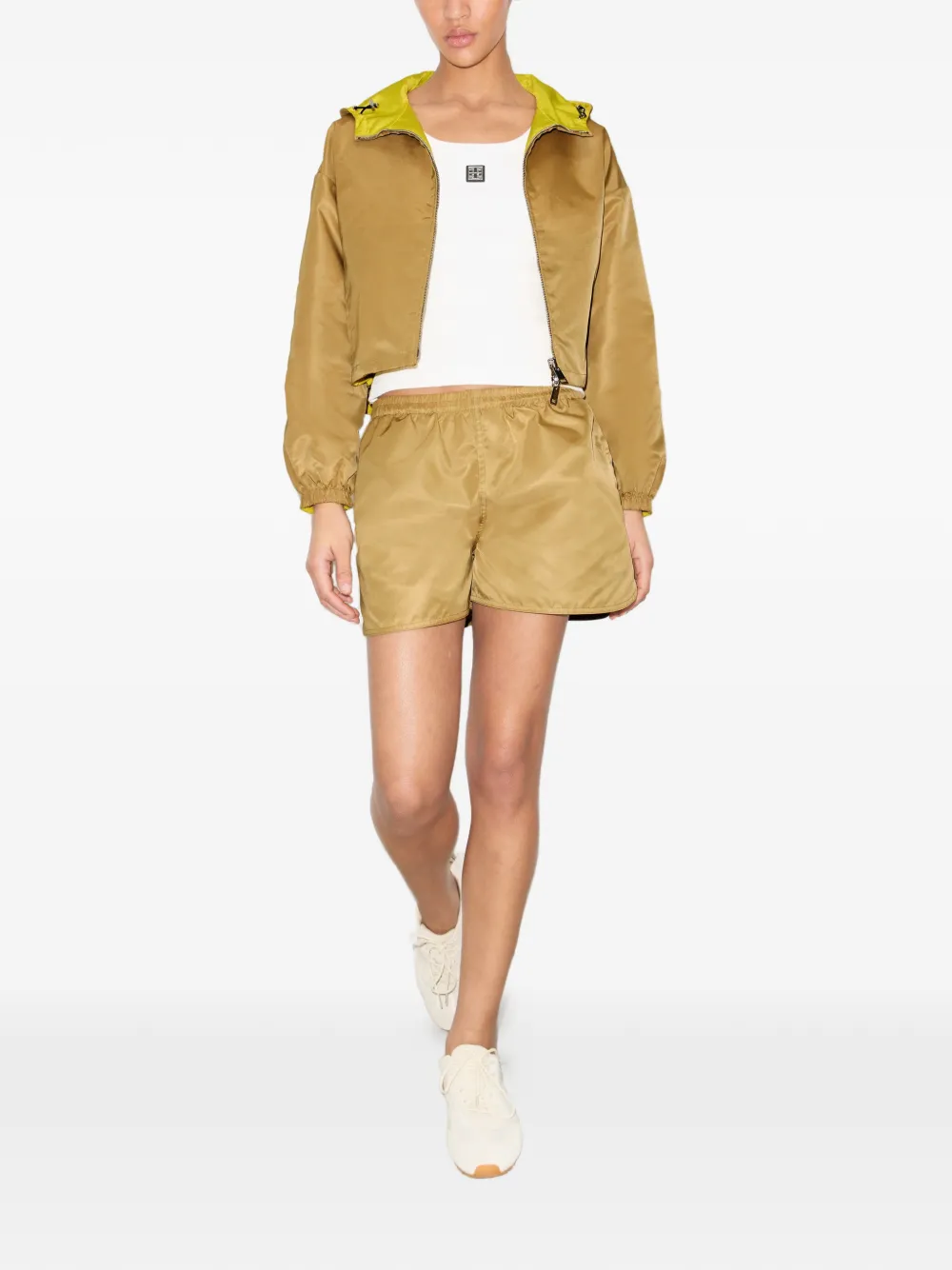  Tory Burch Chaqueta Corta Reversible - Verde 