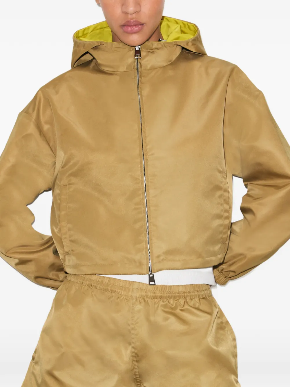 Tory Burch Omkeerbaar cropped nylon jack Groen