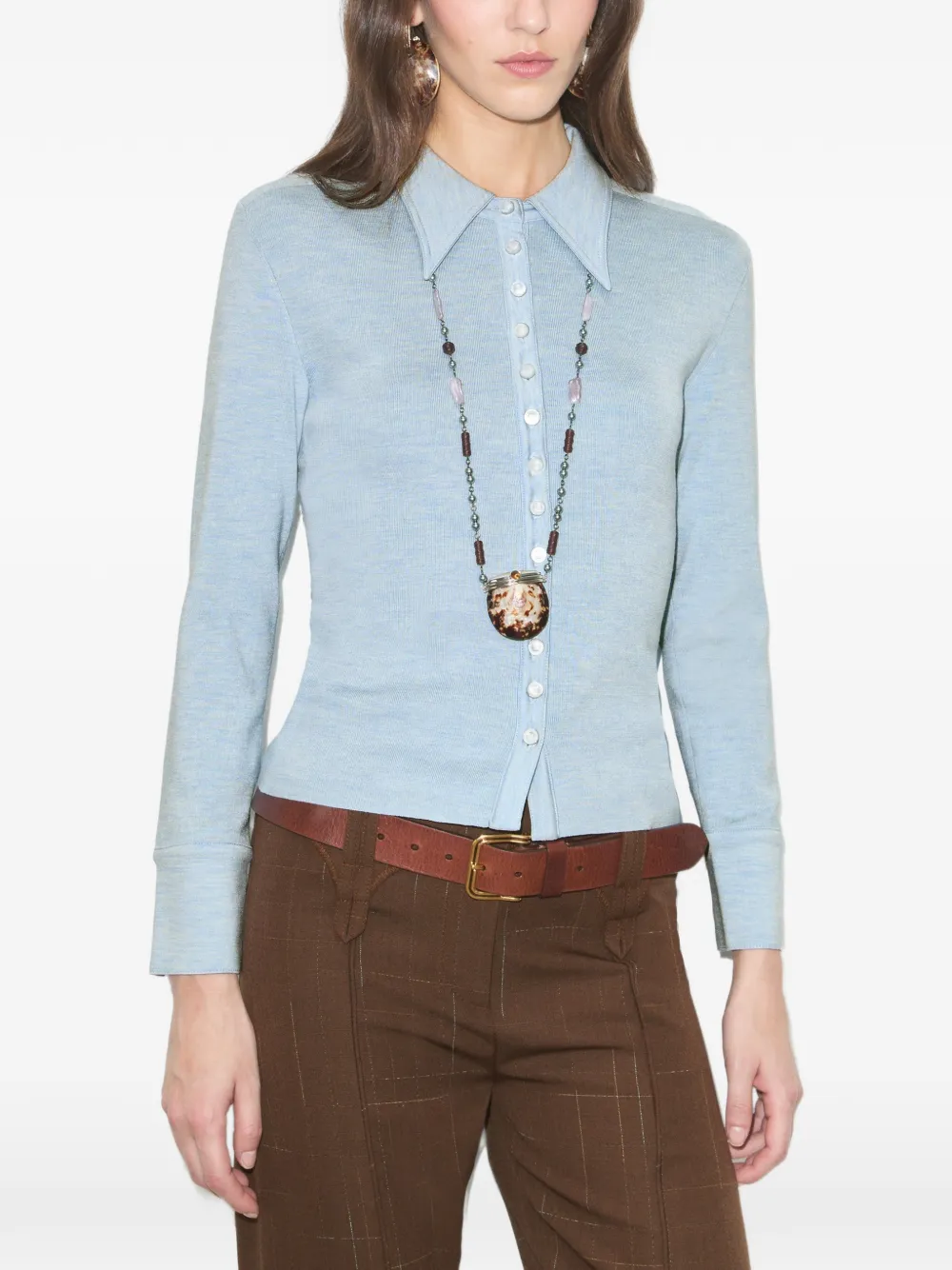 Tory Burch Zijden polovest Blauw
