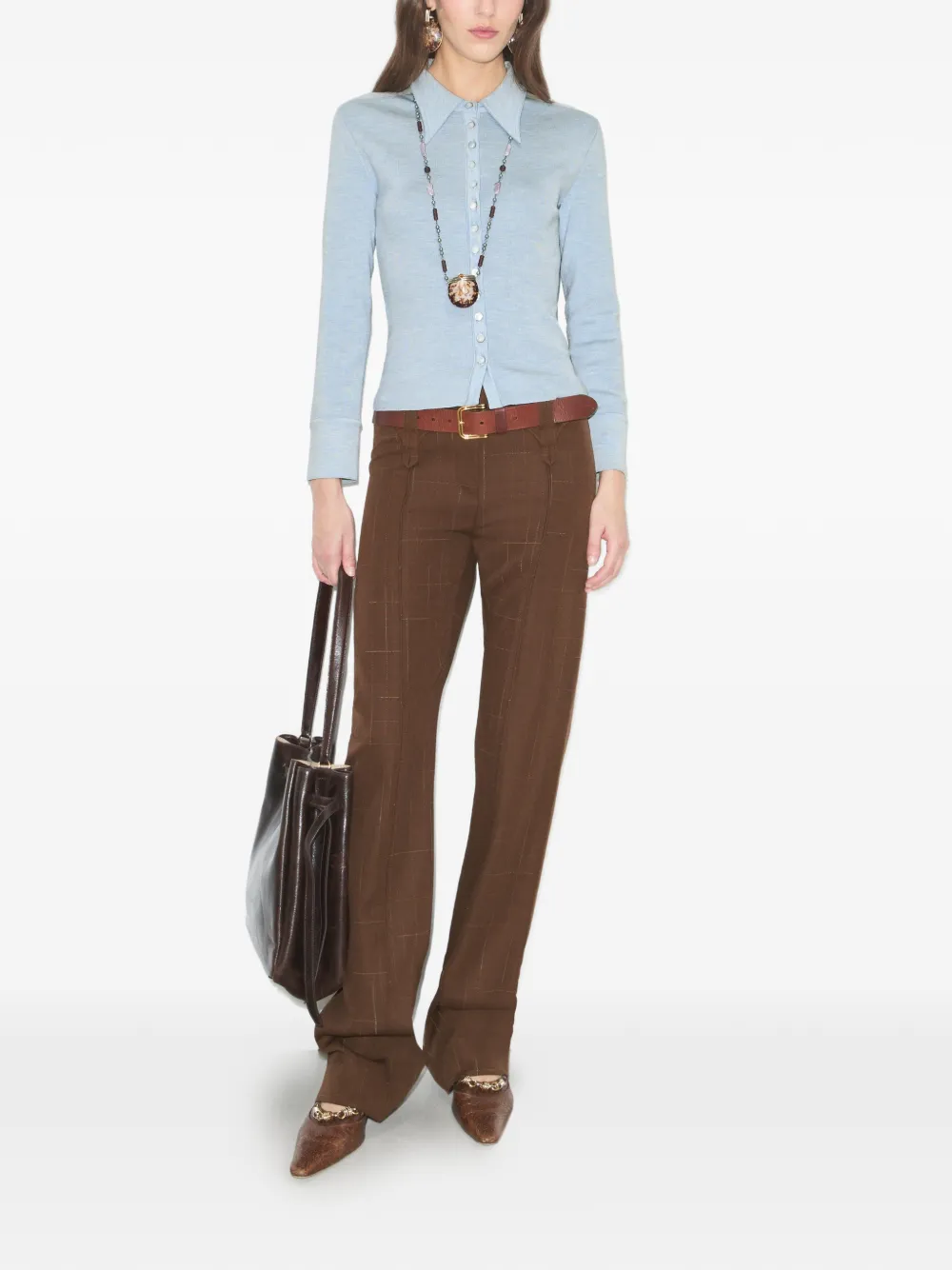 Tory Burch Zijden polovest Blauw