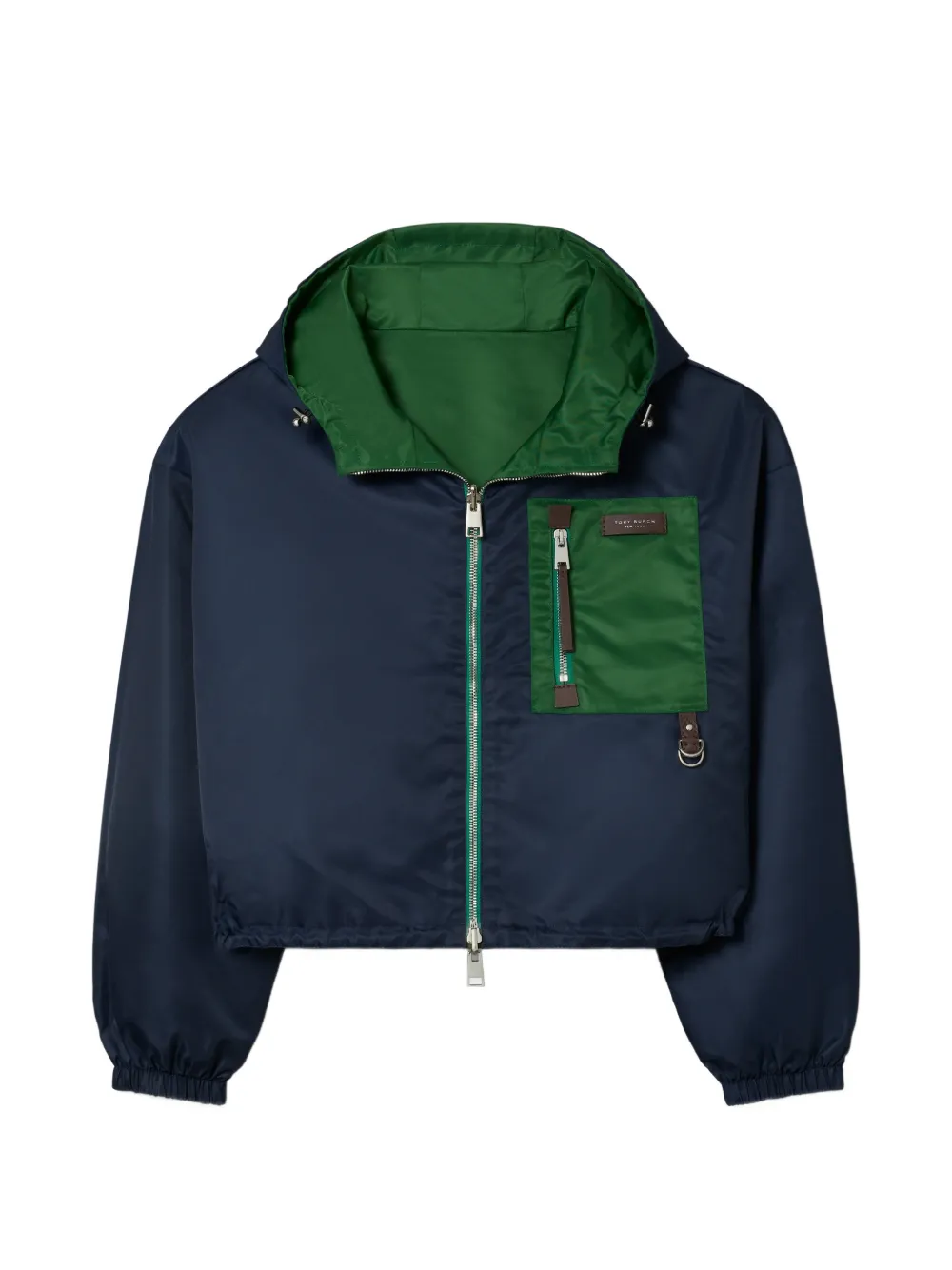 Tory Burch Reversible Cropped Nylon Jacket | Green | FARFETCH