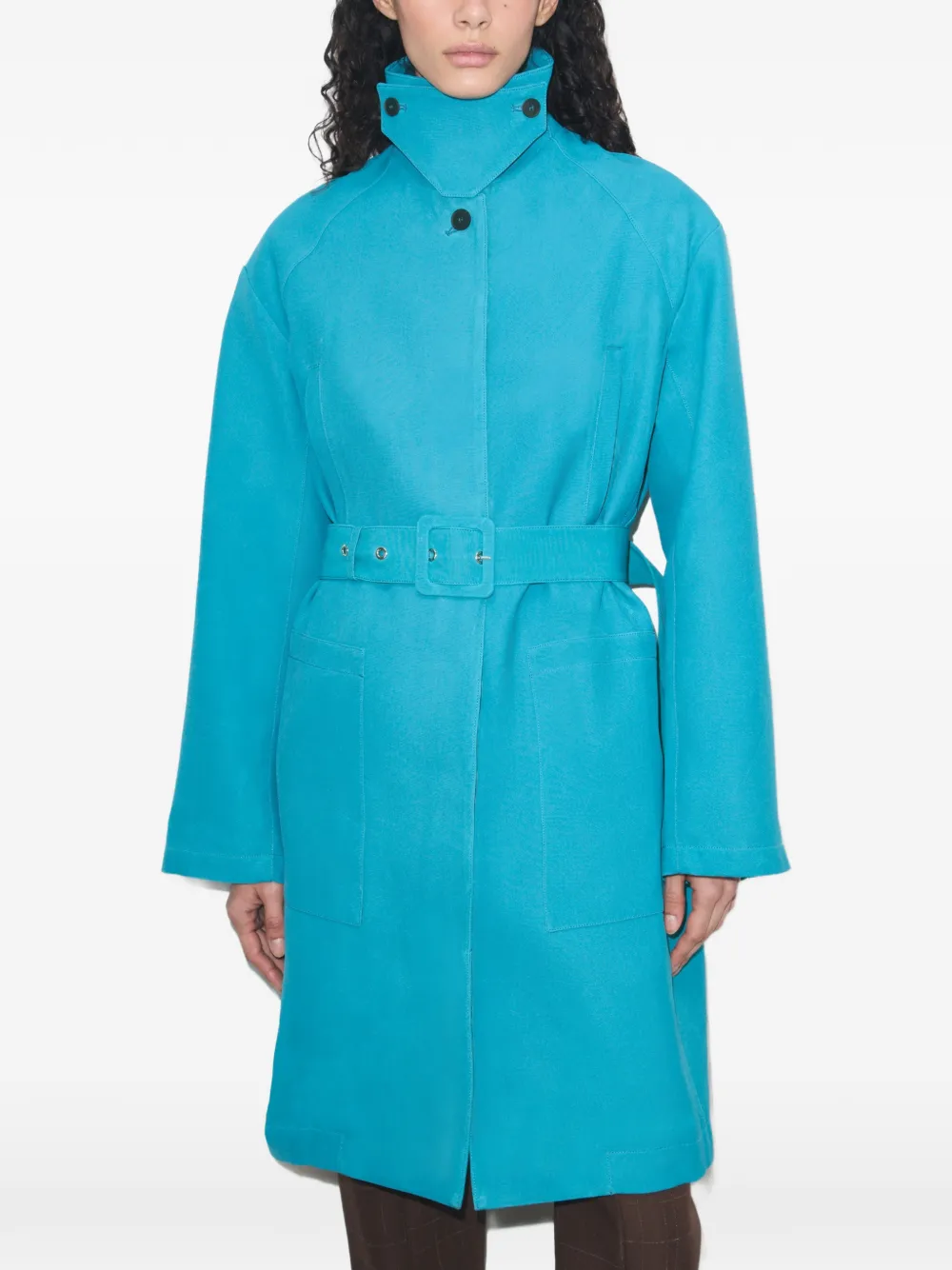 Tory Burch waxed canvas trench - Blu