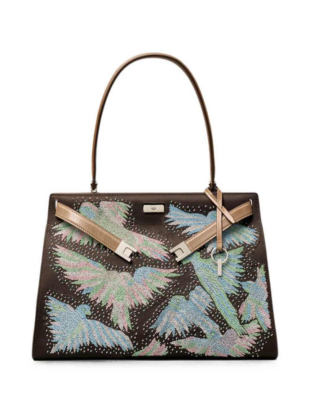 Tory Burch Lee Radziwill klassieke tas met kralen Bruin