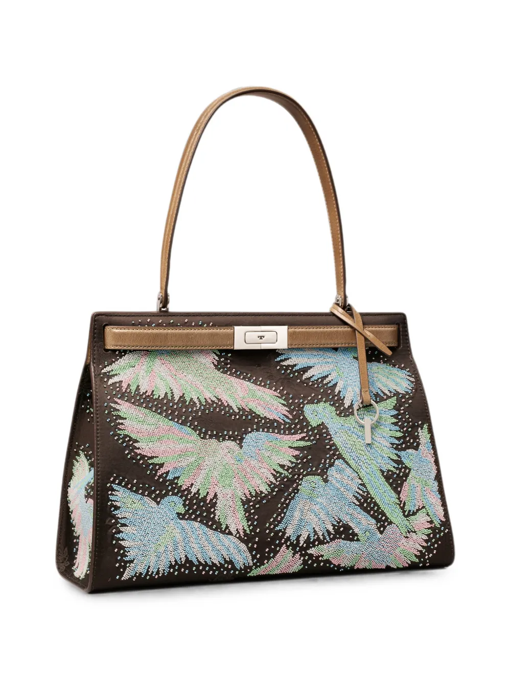 Tory Burch Lee Radziwill klassieke tas met kralen Bruin