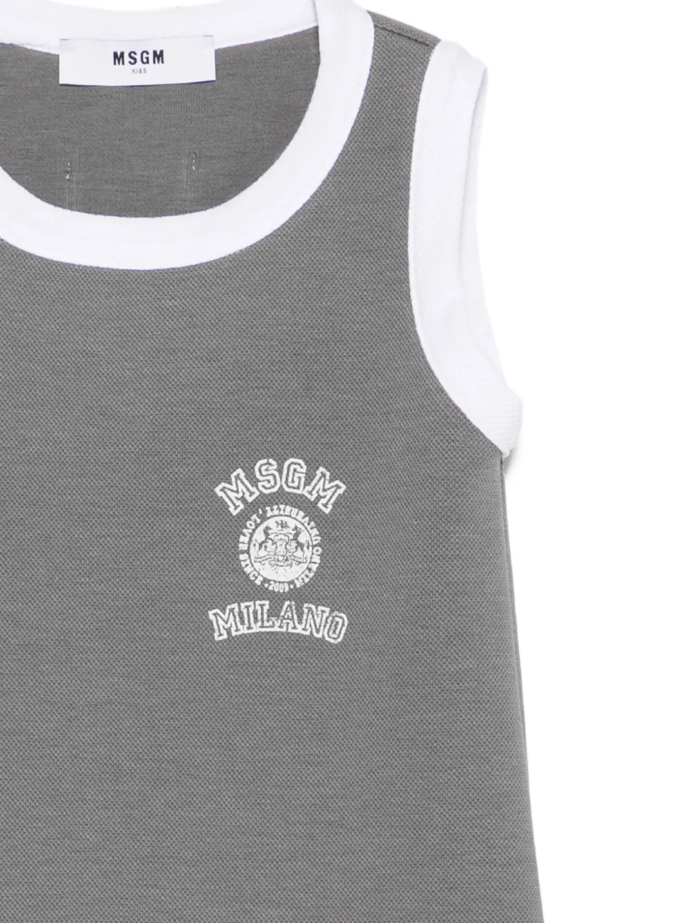 MSGM Kids Jurk met logoprint Grijs
