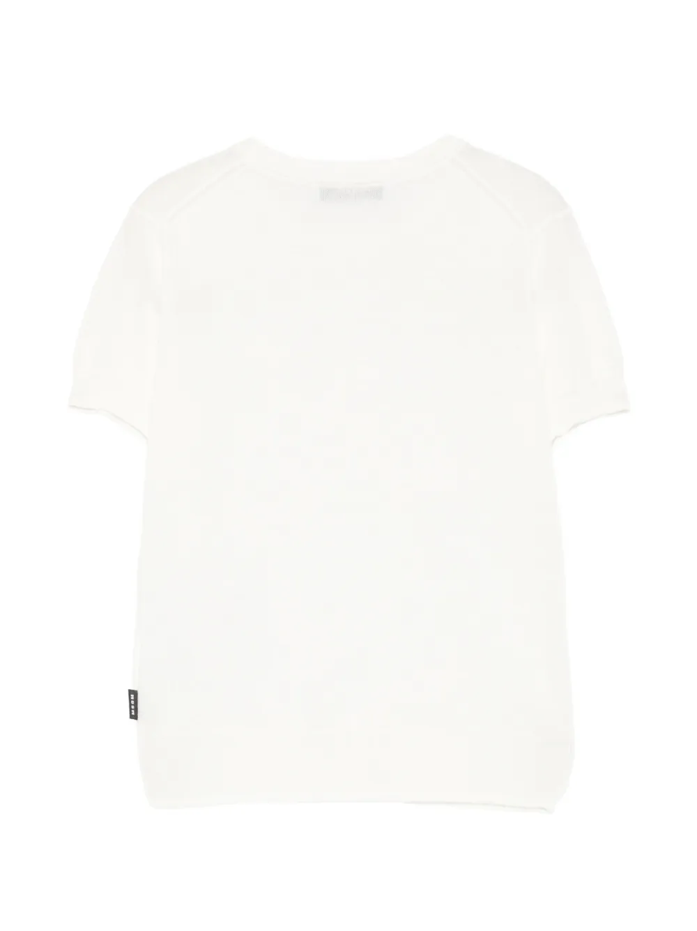 MSGM Kids T-shirt met logo-label Wit