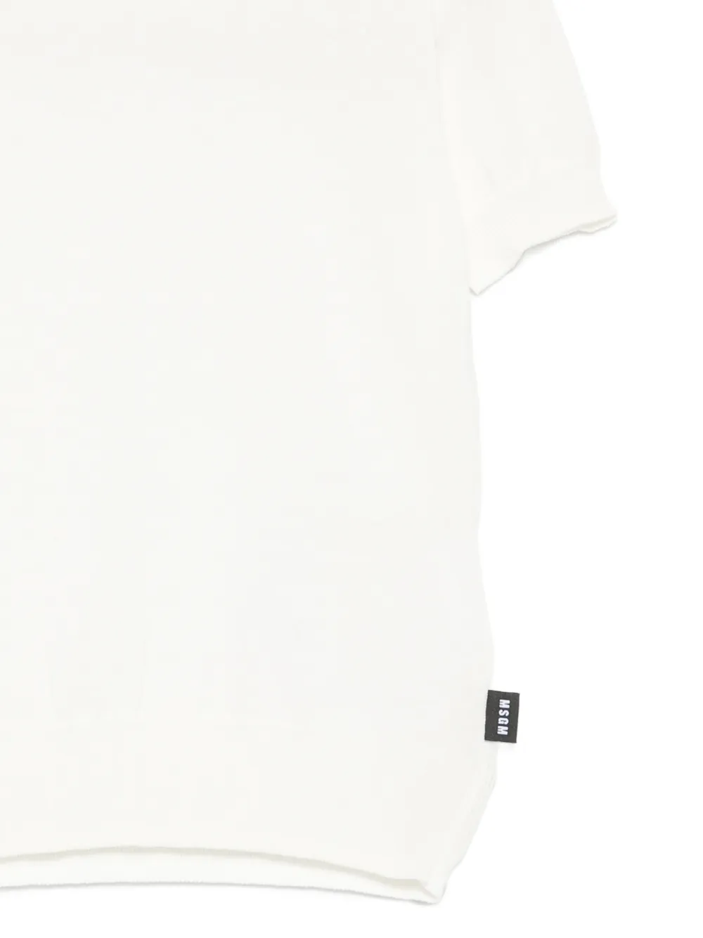 MSGM Kids T-shirt met logo-label Wit