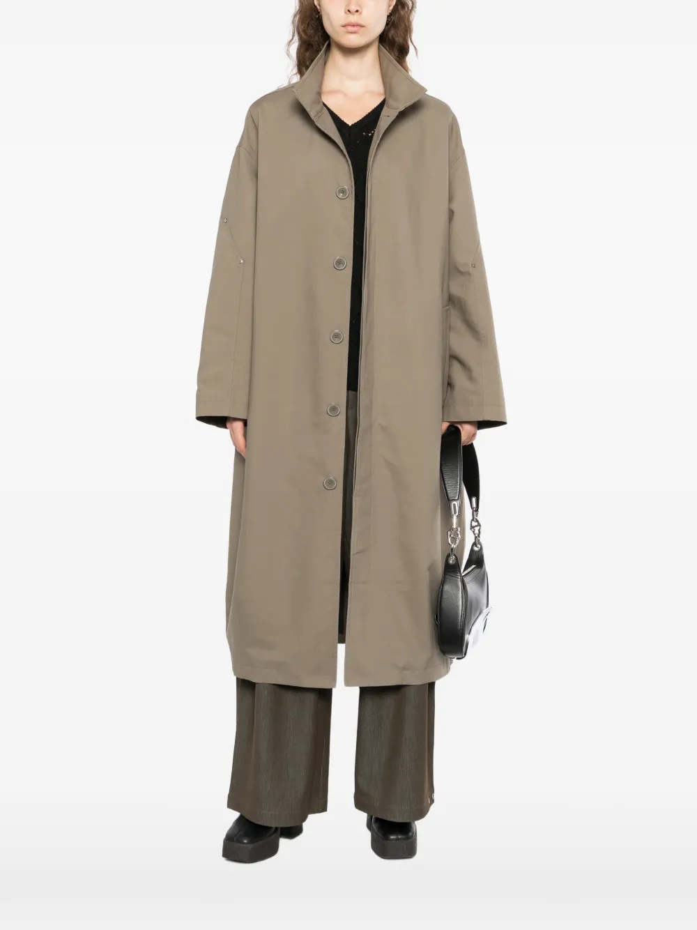 TEAM WANG design Reset trenchcoat Bruin