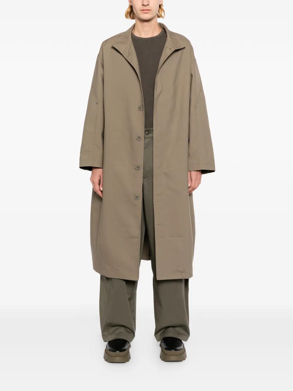 TEAM WANG design Reset trenchcoat Bruin