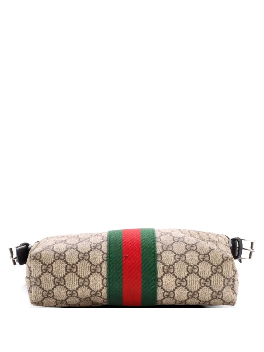 Gucci Pre-Owned Web Messenger Bag GG Coated Canvas Medium crossbody bag - Marrone