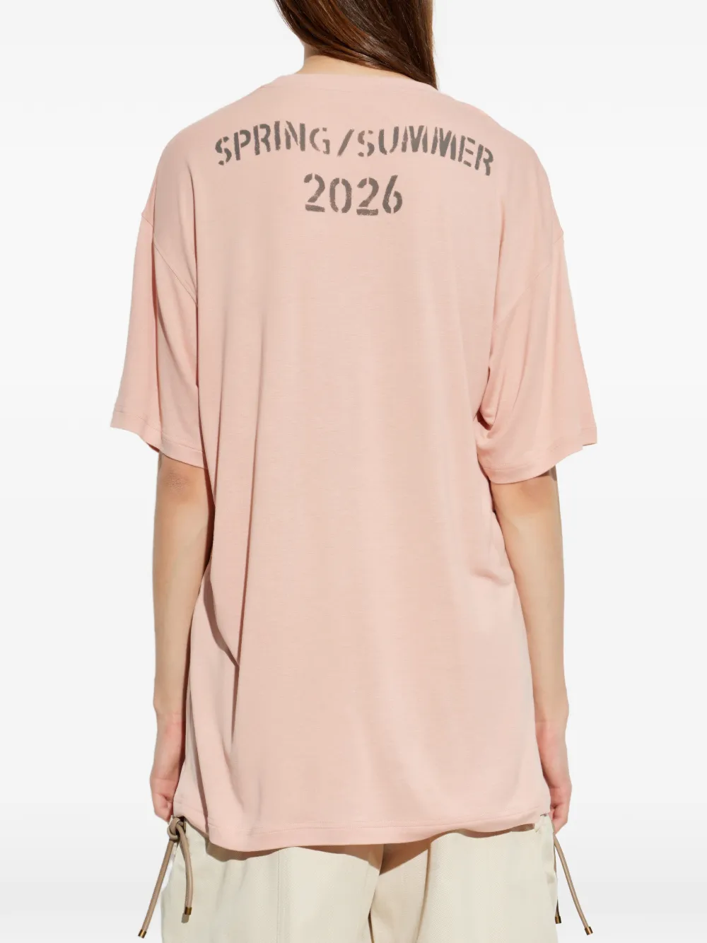 Moschino T-shirt met logoprint Roze