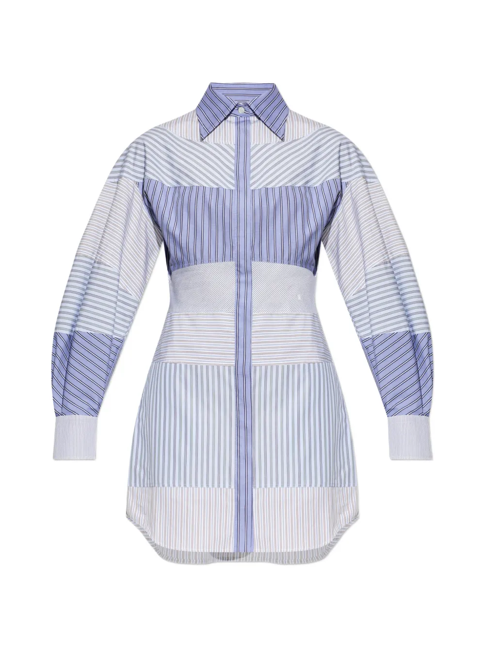 Moschino patchwork shirt dress - Blue