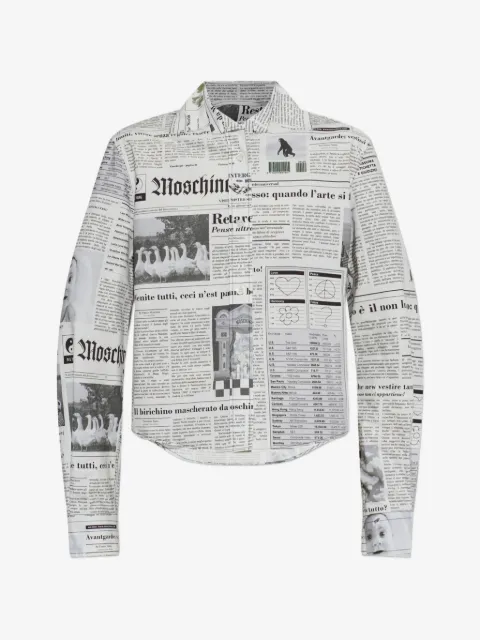 Moschino printed cotton poplin shirt