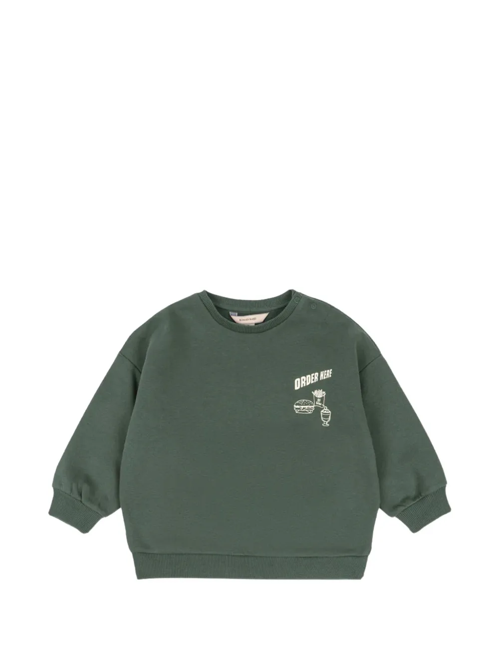 Konges Sløjd Kids' Lou Press-stud Sweatshirt In Green