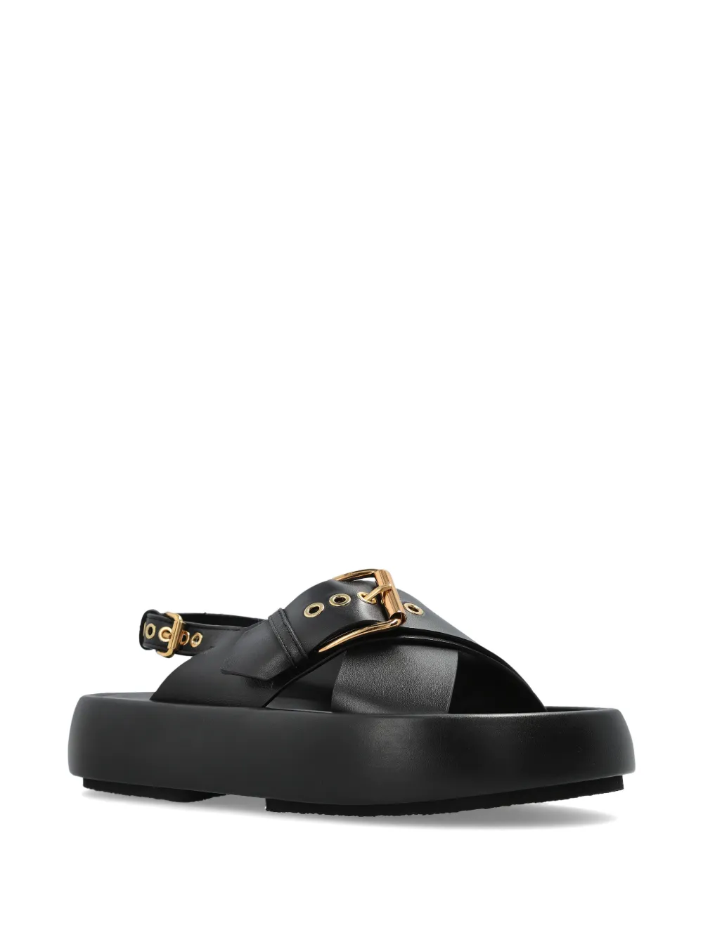 AGL Bulle buckle-detail crossover sandals Zwart