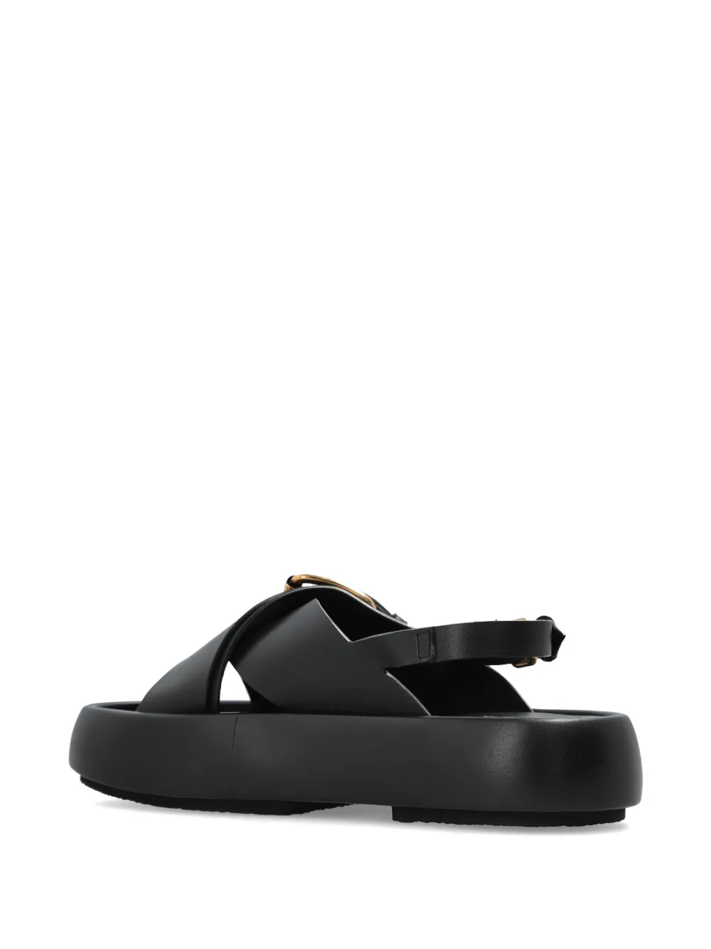 AGL Bulle buckle-detail crossover sandals Zwart