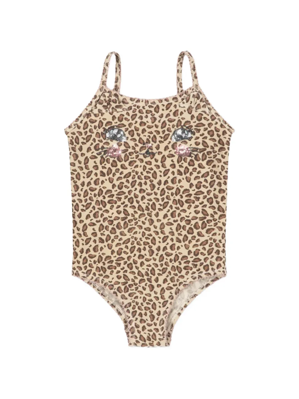 Konges Sløjd leopard-print sequin-embellished swimsuit - Toni neutri