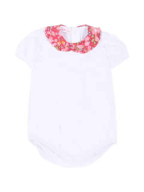 Pesciolino Rosso Kids body con volantes en el cuello y estampado floral