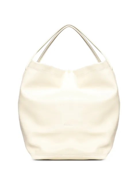 BIASIA logo-embossed leather tote bag