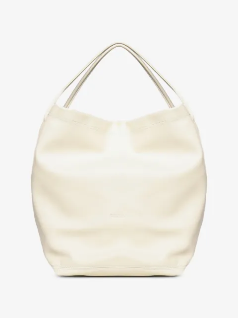 BIASIA logo-embossed leather tote bag