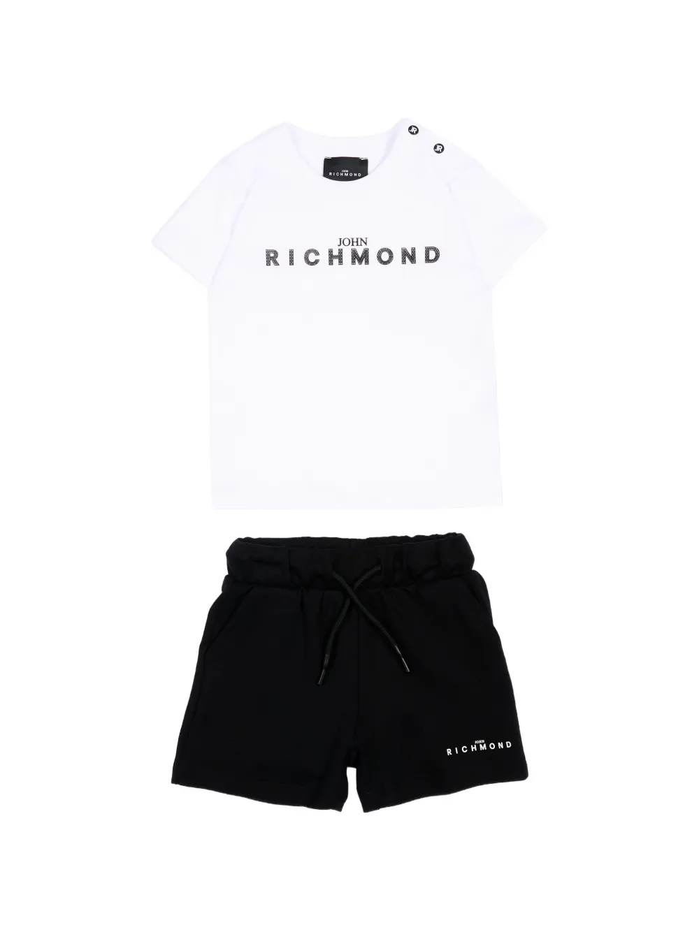 John Richmond Junior logo-print cotton tracksuit set - Bianco