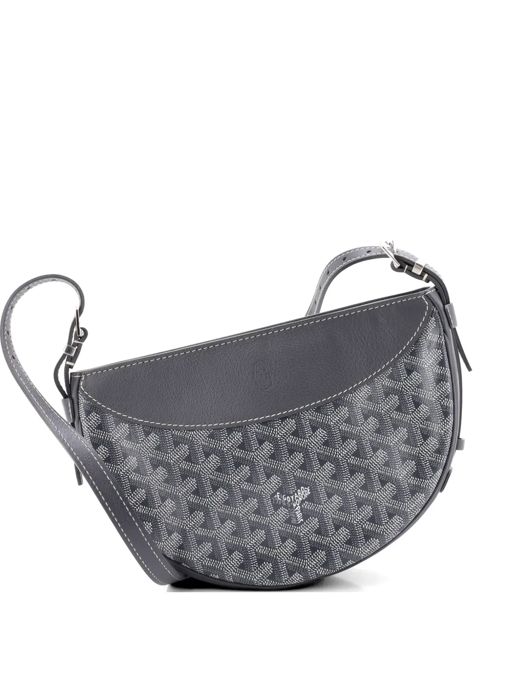 Goyard Pre-Owned Hirondelle Coated Canvas and Leather shoulder bag - Grigio
