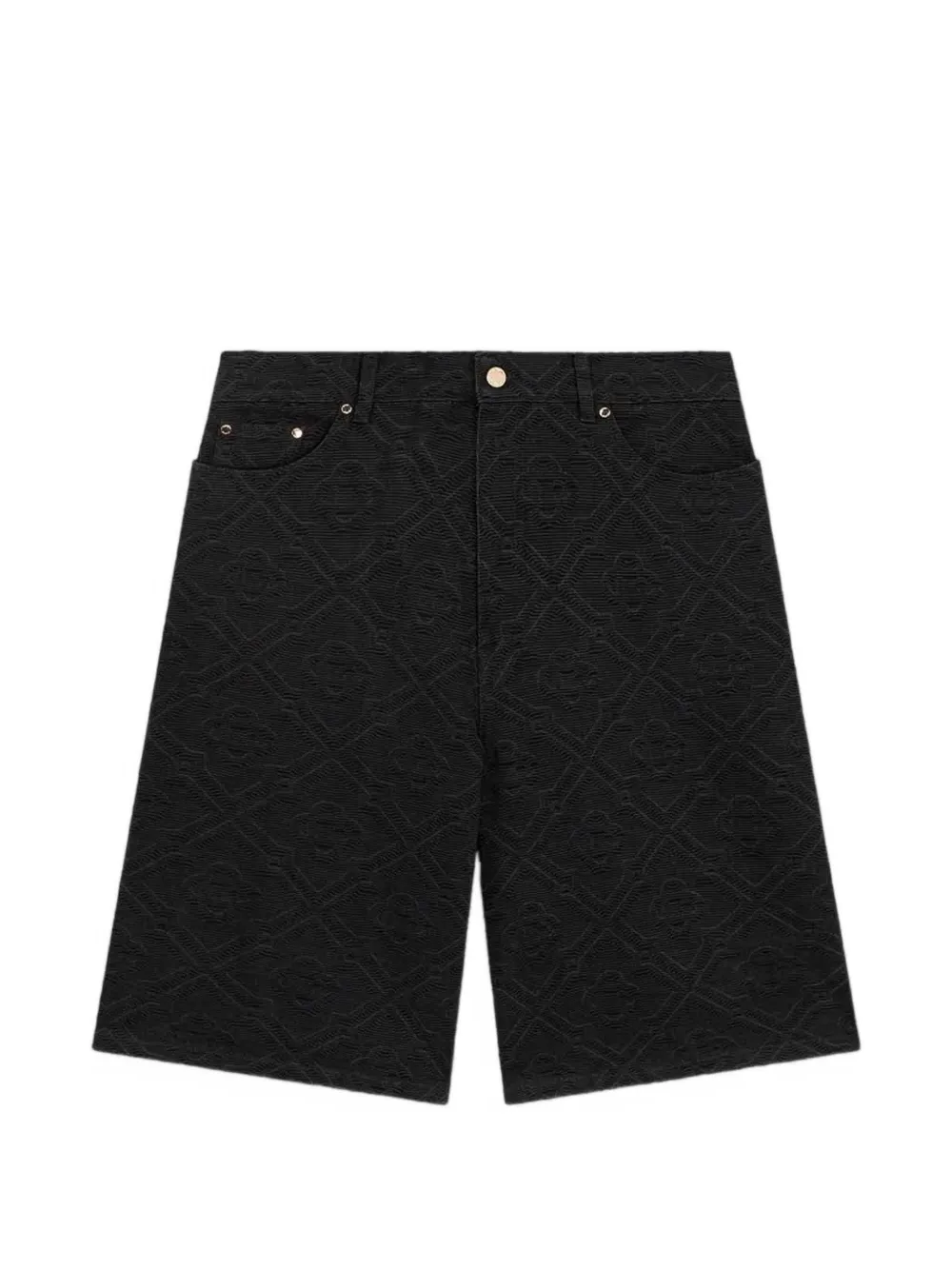 Casablanca monogram denim shorts - Schwarz