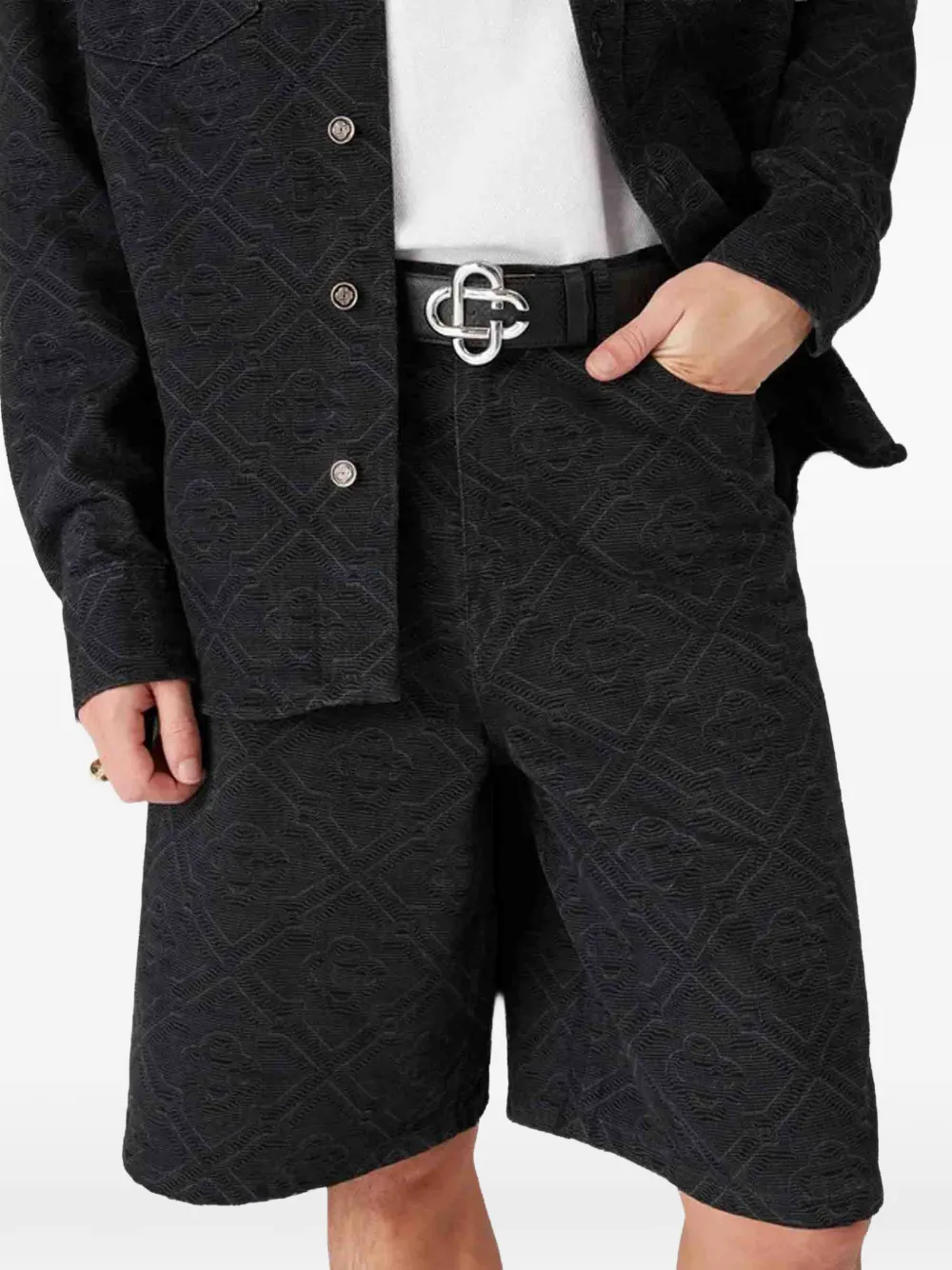 Casablanca Shorts met monogram Zwart