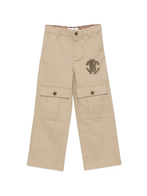 Roberto Cavalli Junior embroidered-logo cargo pants
