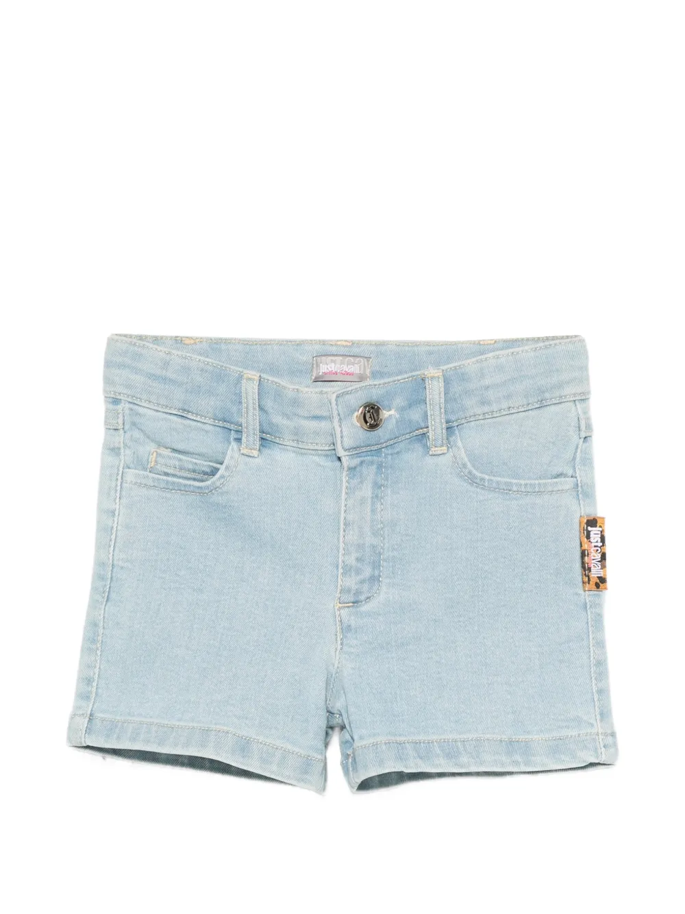 Just Cavalli logo-tag denim shorts - Blau