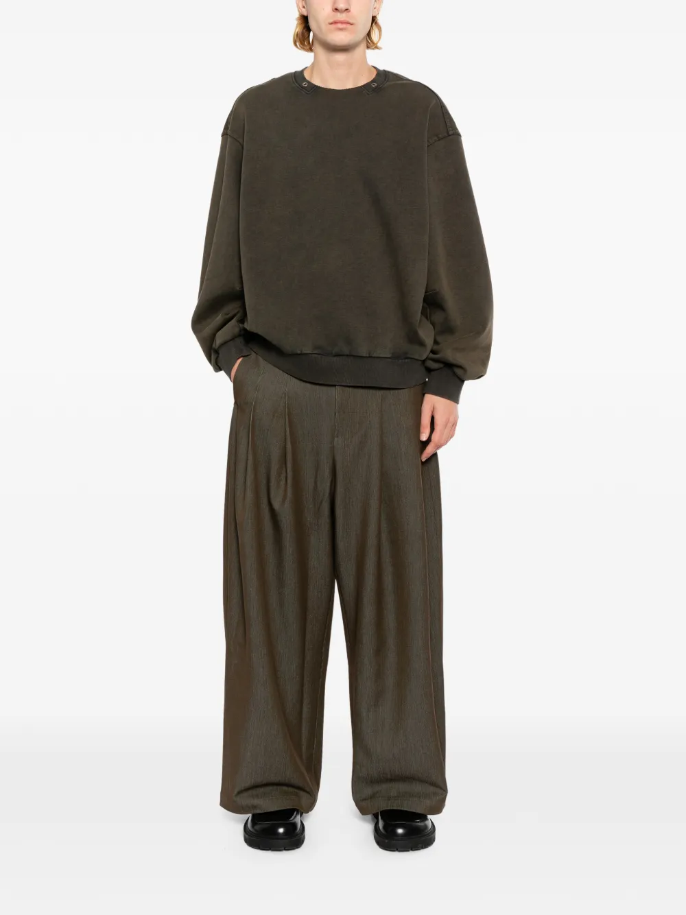 TEAM WANG design Reset sweater Groen