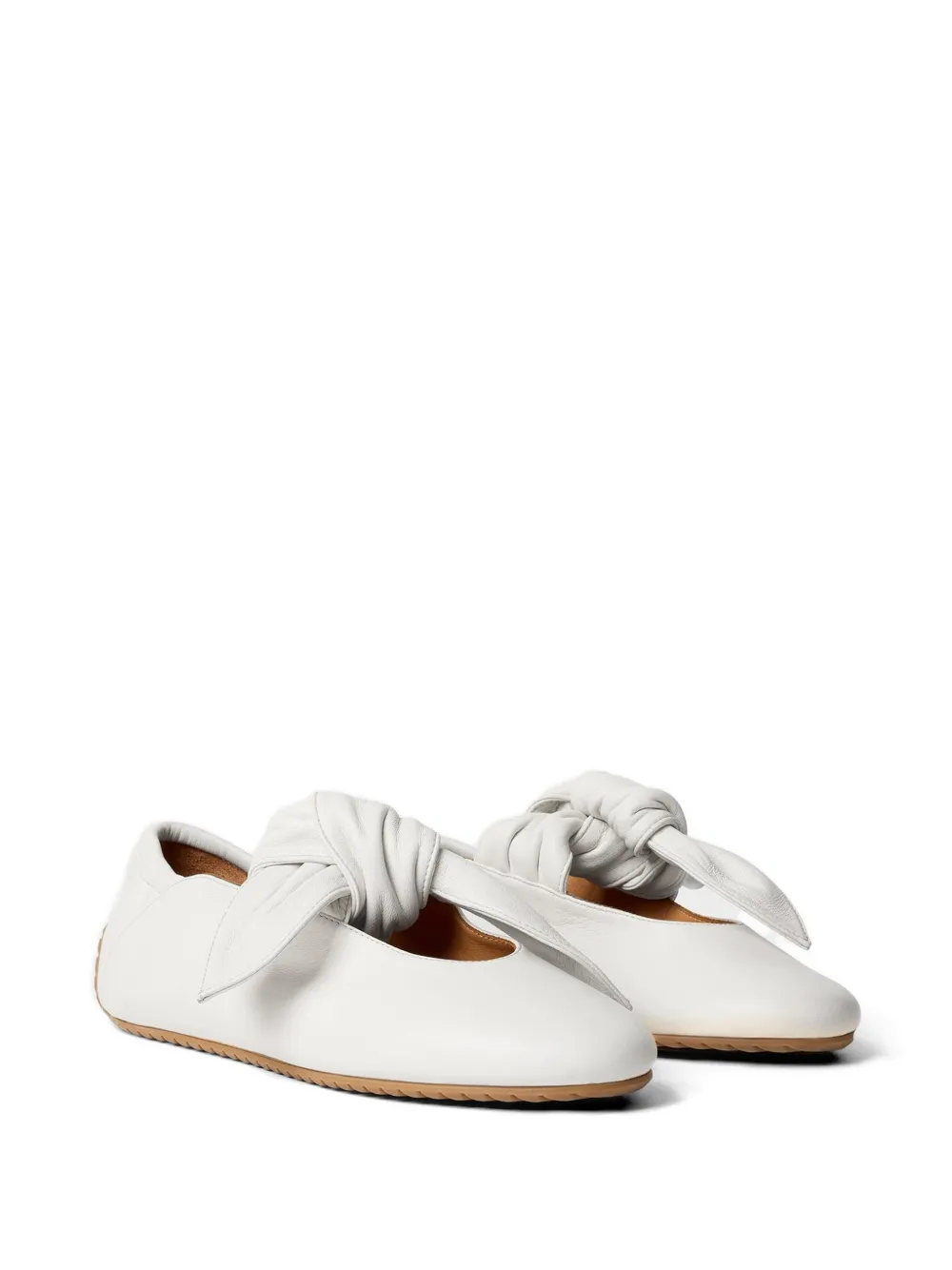 ODISSI Tess geknoopte leren sneakers Wit