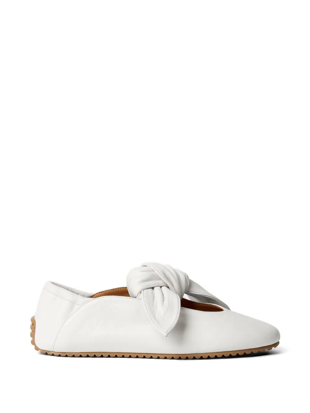 Odissì Tess knotted leather sneakers - Weiß