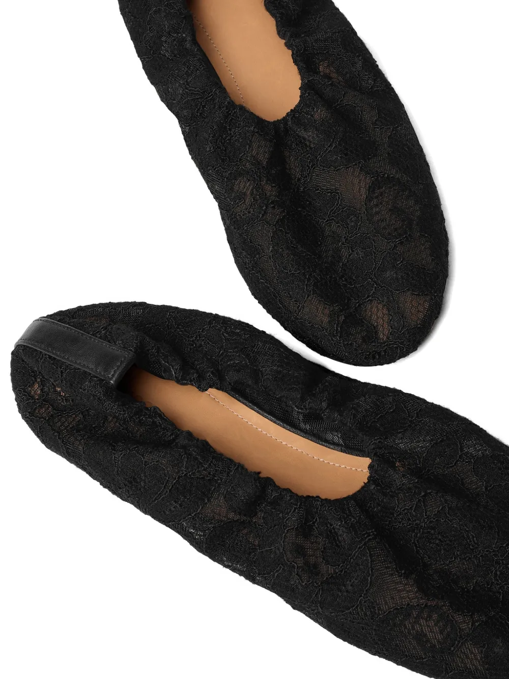 ODISSI Aicha lace ballet flats Wit