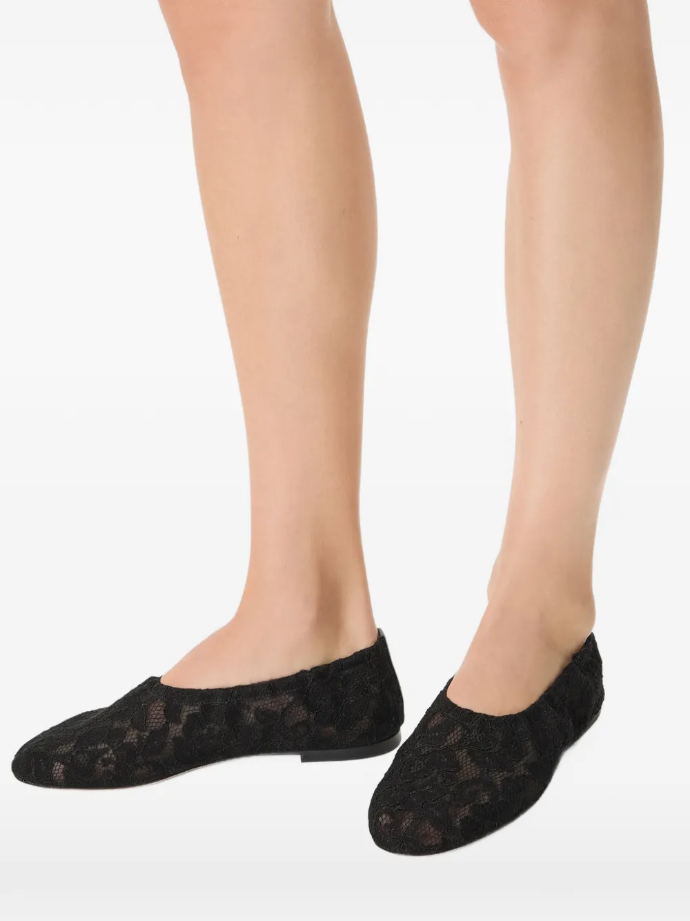 ODISSI Aicha lace ballet flats Wit