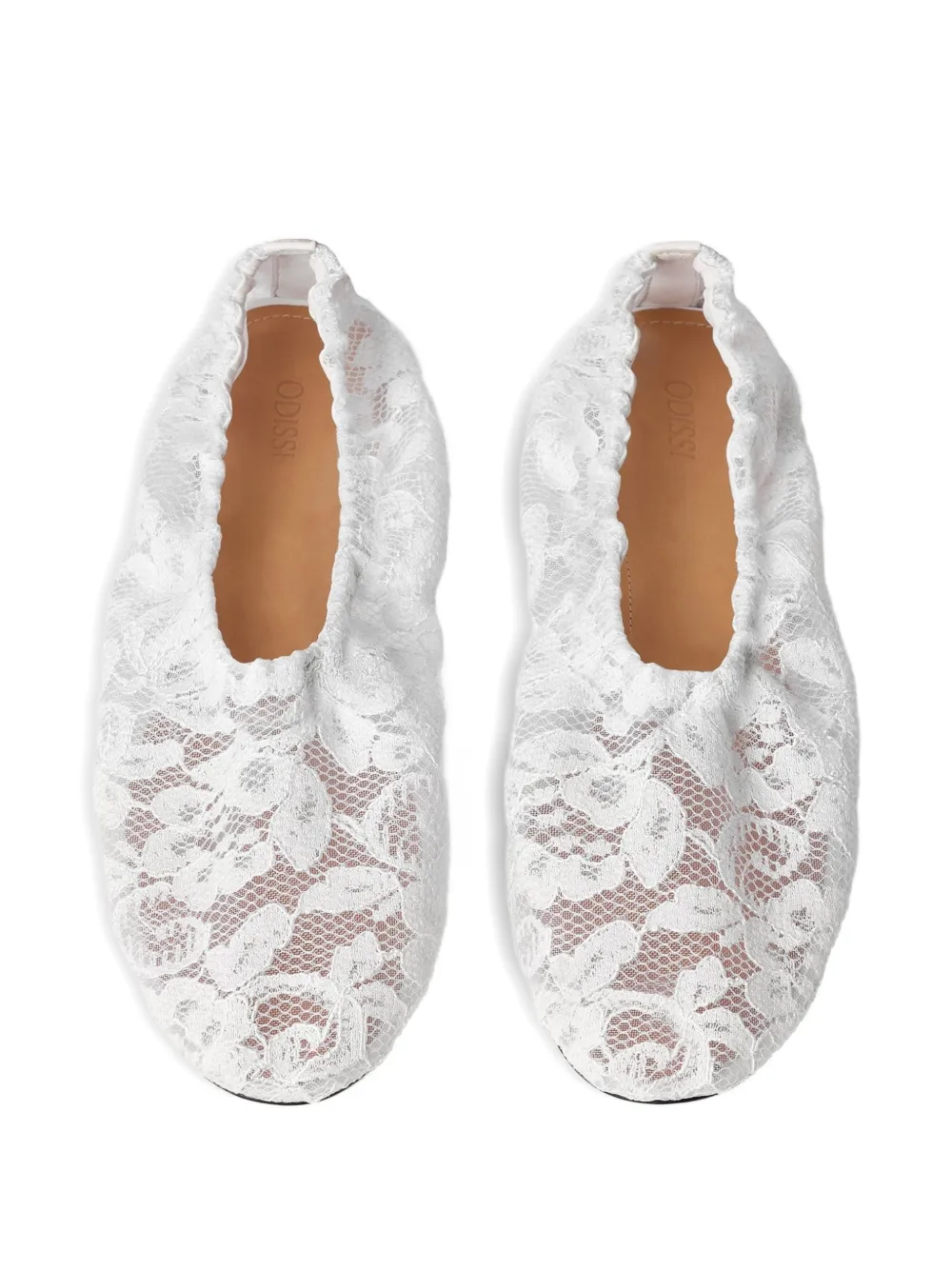 ODISSI Aicha lace ballet flats Wit
