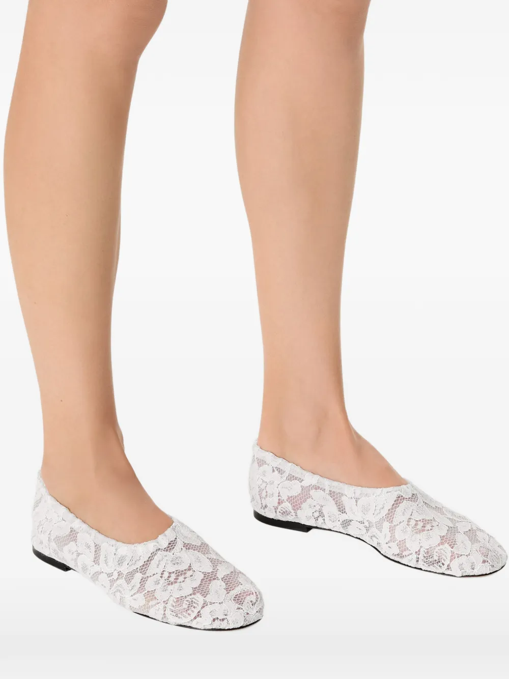 ODISSI Aicha lace ballet flats Wit